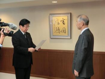 本庶理事長任命式2